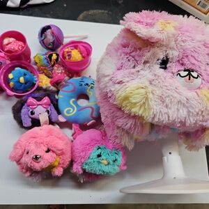 Pink and Blue Stuffed Animal Collection